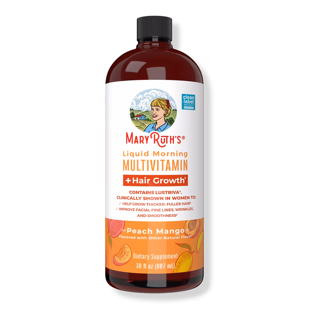 MaryRuth's  Liquid Morning Multivitamin + Hair Growth Peach Mango