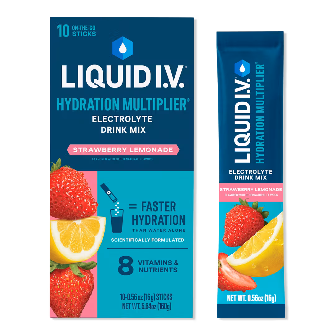 LIQUID I.V.  Hydration Multiplier Electrolyte Drink Mix Strawberry Lemonade