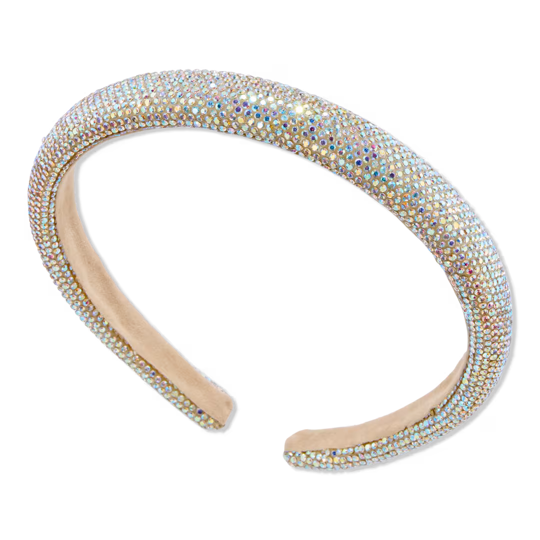 Conair Accessories  Silver Padded Headband with Clear Stones
