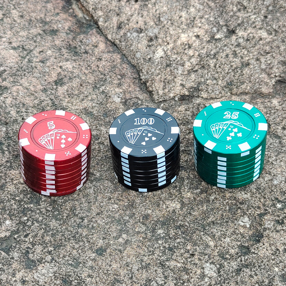 Casino Poker Weed Grinder 3 Layer