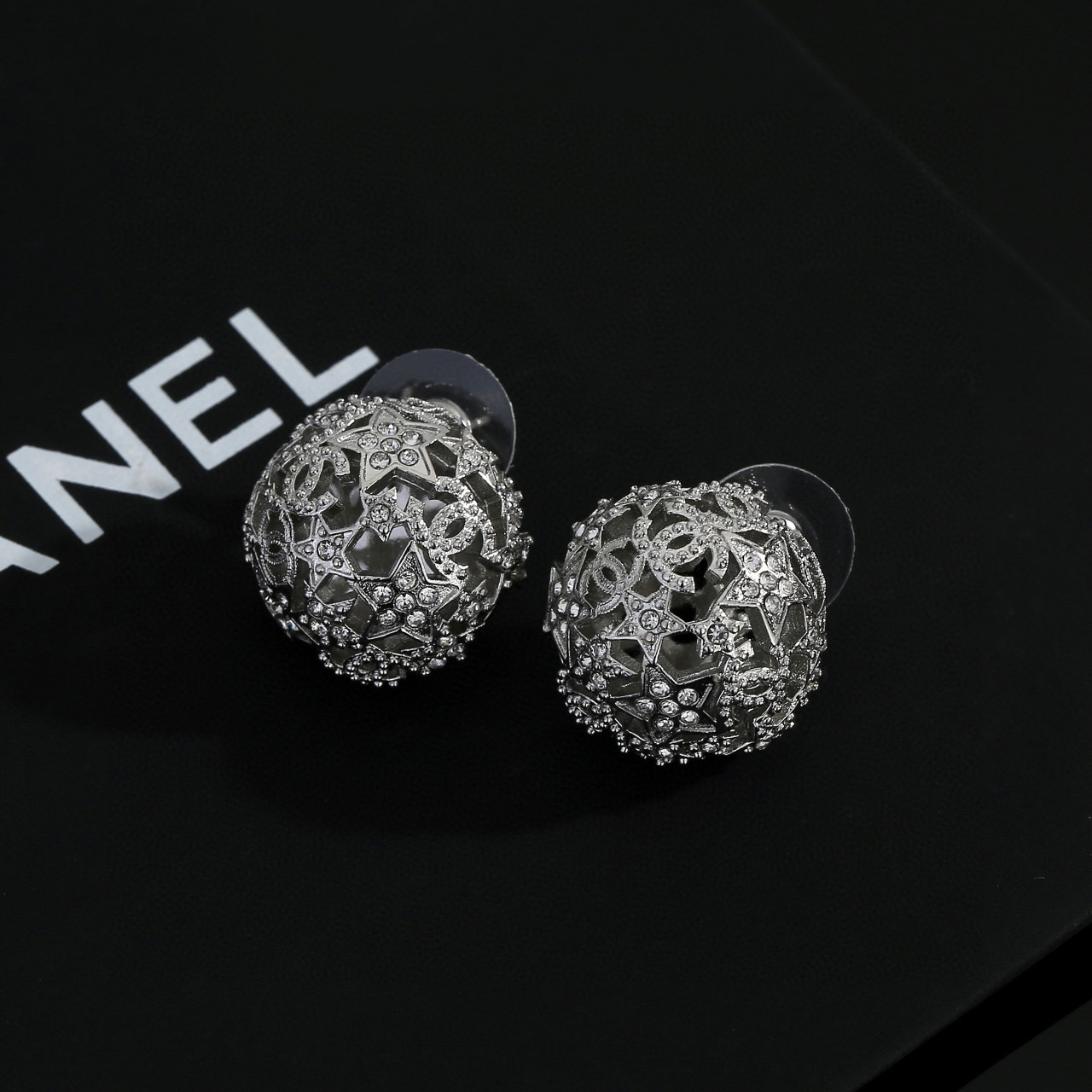Chanel Openwork Stud Earrings