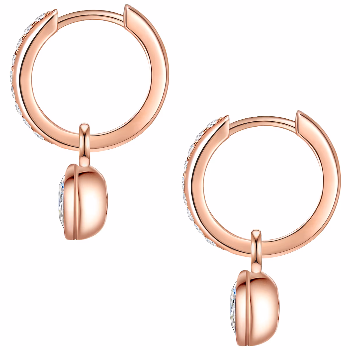 Creolen Sterling Silber Zirkonia in Roségold