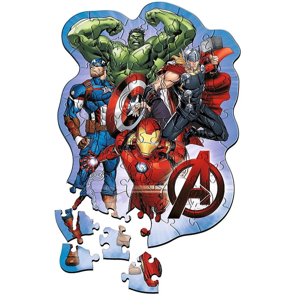 Puzzle Drewniane Marvel 50 El. Przygody Avengers