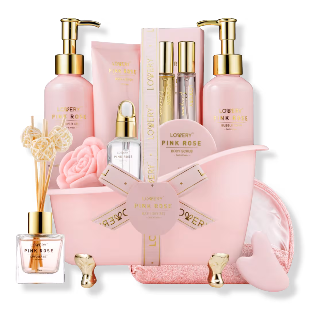 Lovery  Luxe Pink Rose Bath and Body Spa Gift Set