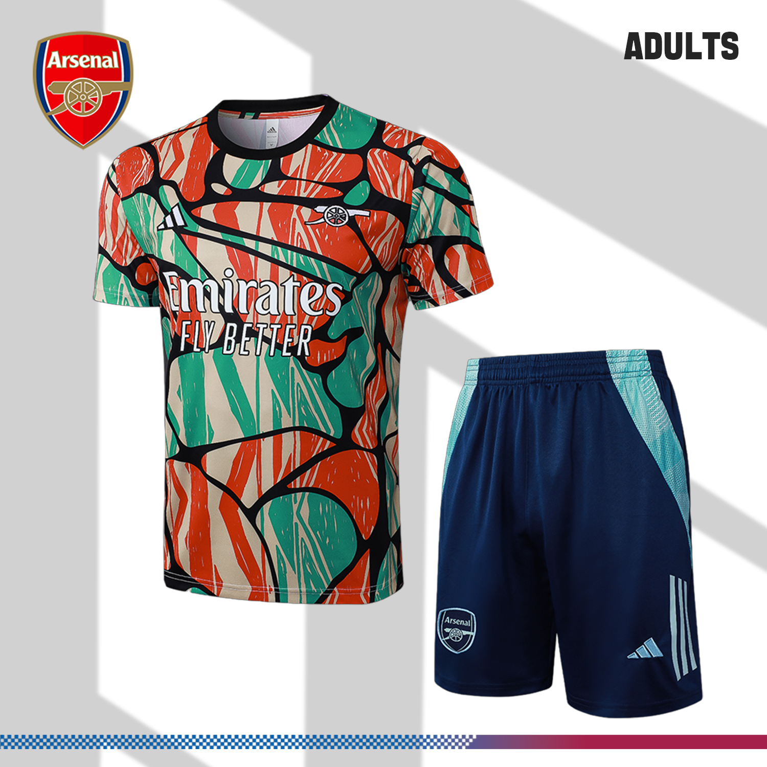 2024/2025 Arsenal Adult Short Sleeve Training Wear (Adult Kit)