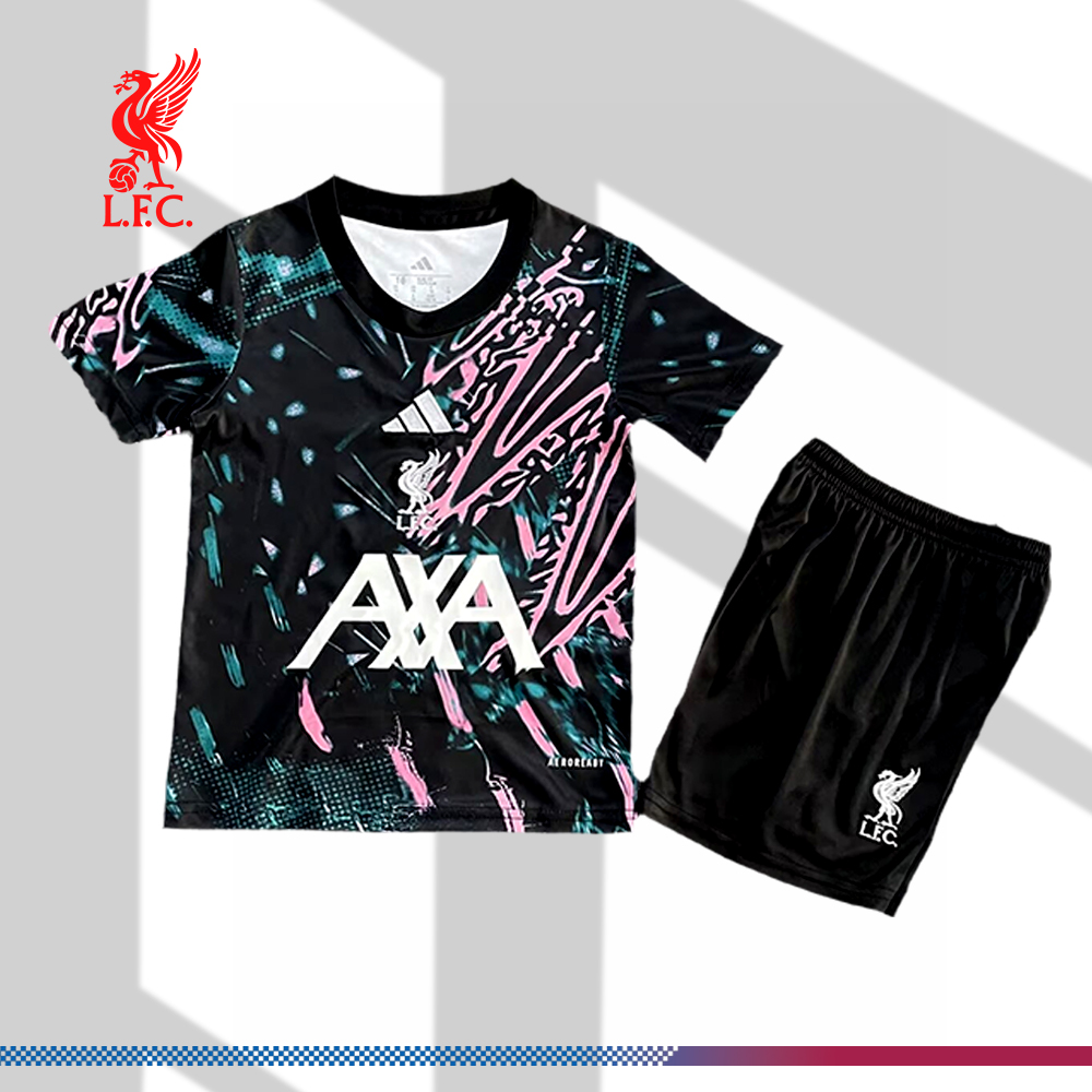 2025/2026 Liverpool Pre-match Training Football Shirt (Kids Kit socks)
