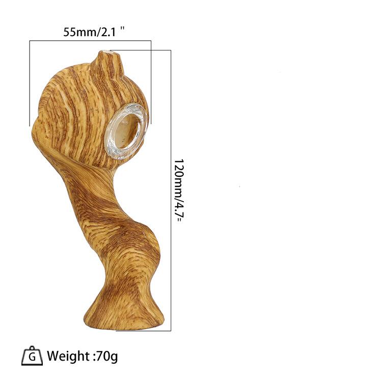 Wood Printing Silicone Hand Pipe