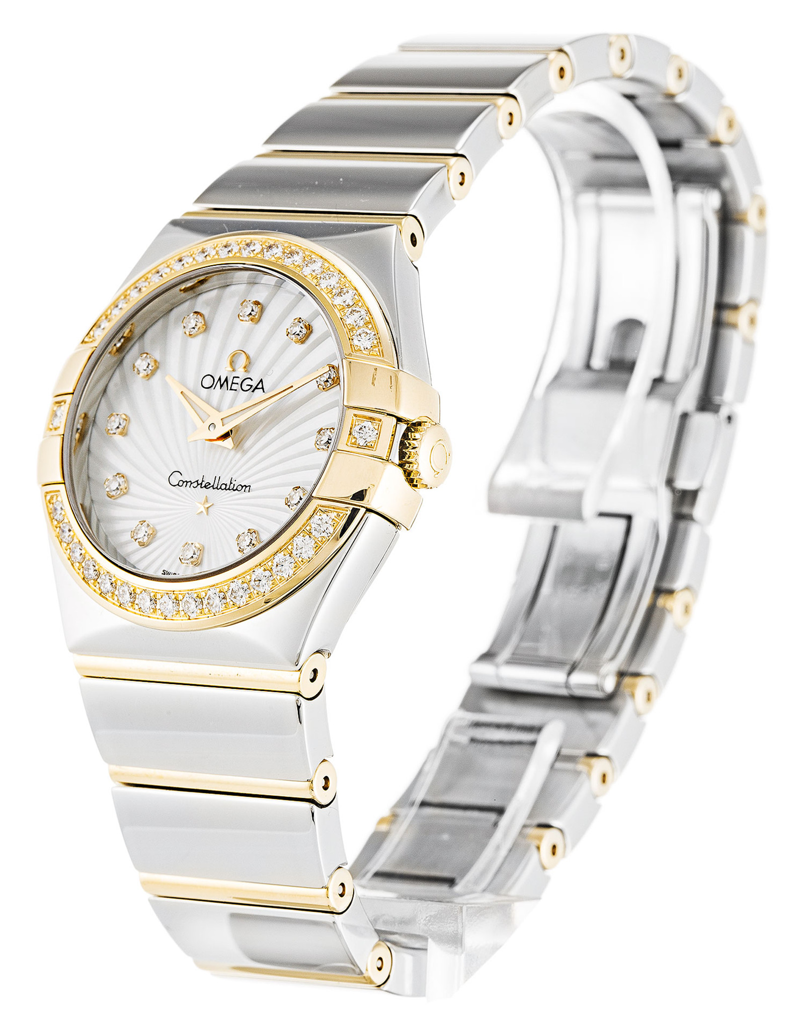 Replica Omega Constellation Ladies White Dial Diamond Markers 123.25.27.60.55.008 27MM