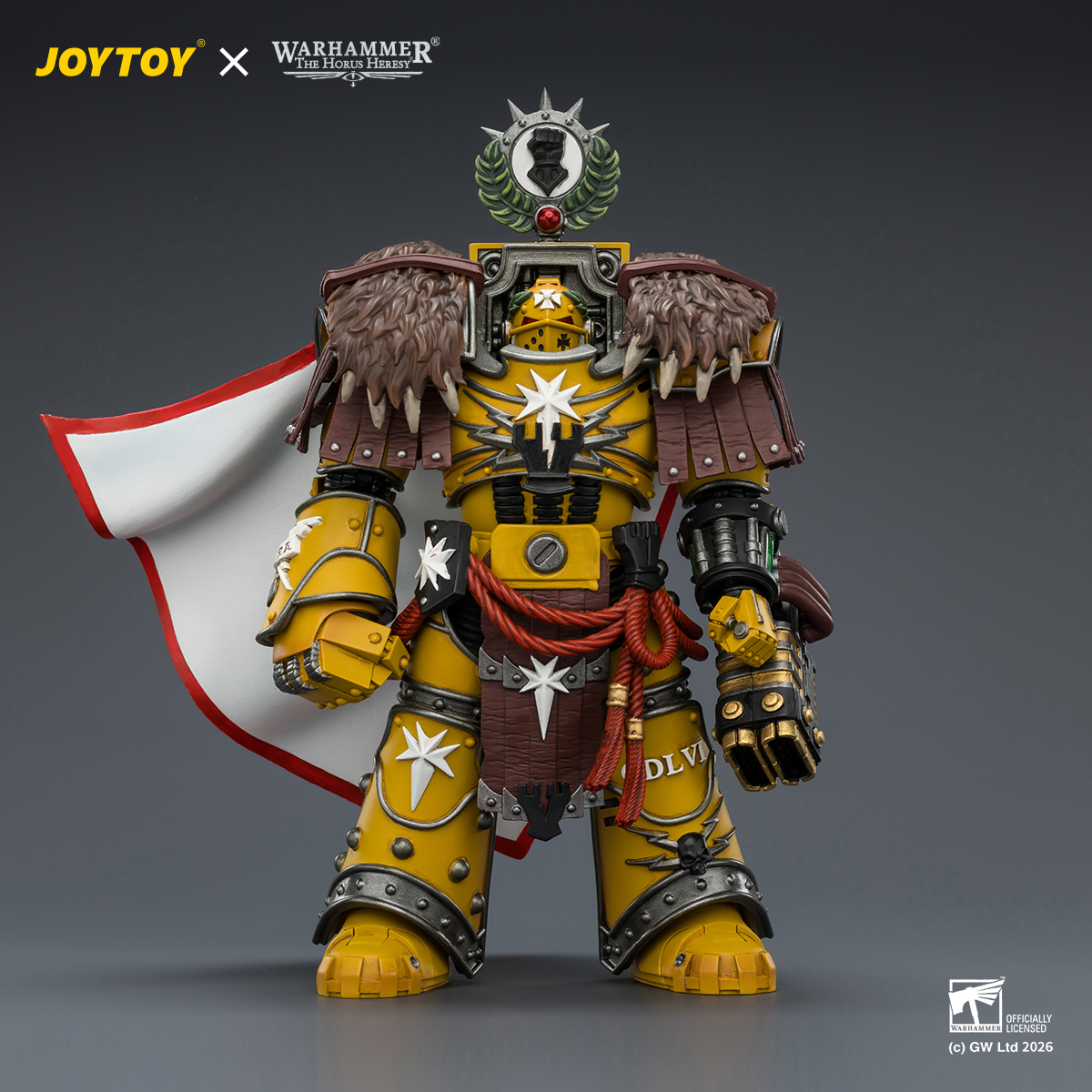 JOYTOY JT04209 Warhammer The Horus Heresy 1:18 Imperial Fists Lord Castellan Evander Garrius The Tyrant of Cthonia - JOYTOY WORLD