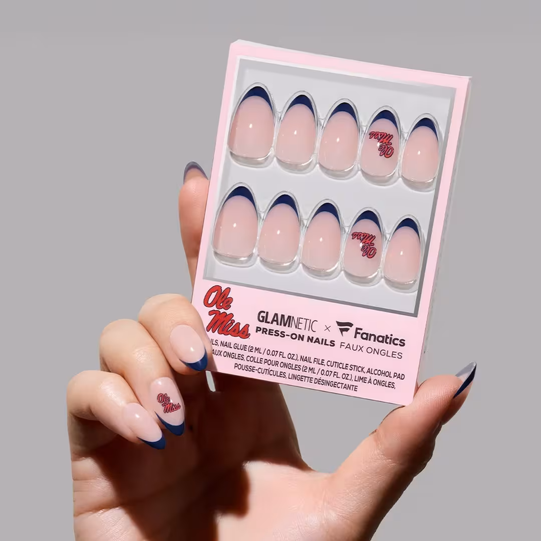 Glamnetic x Fanatics Nail  Mississippi Rebels Press-On Nails