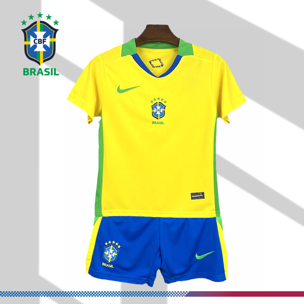 2025/2026 Brazilian Home  Football Shirt Kids Kit socks