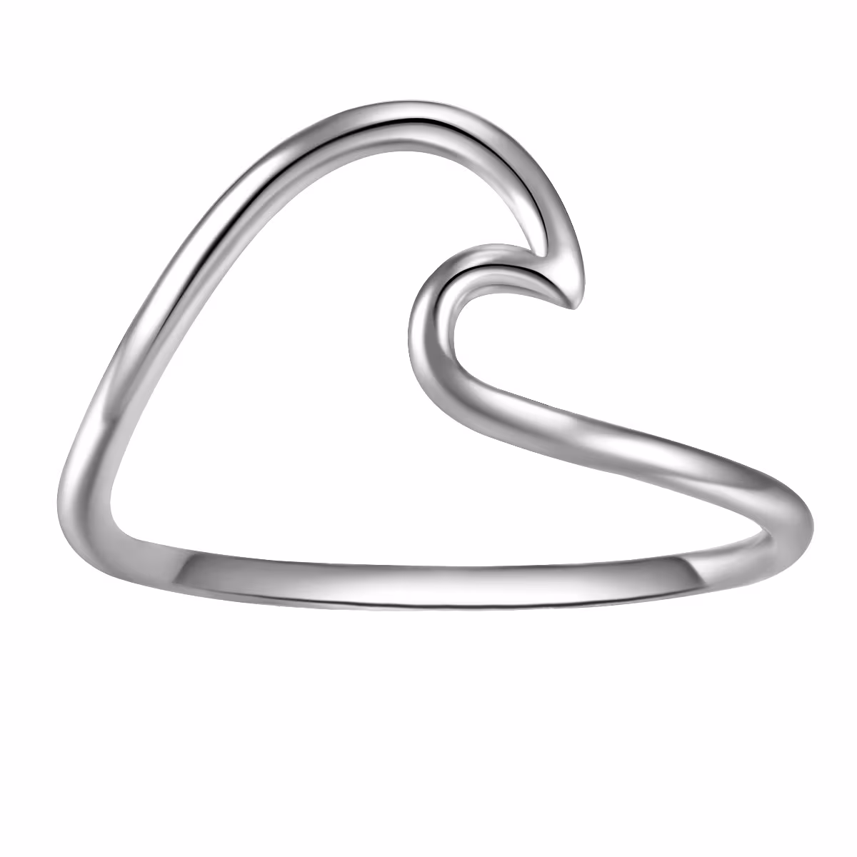 Ring Welle Sterling Silber in Silber