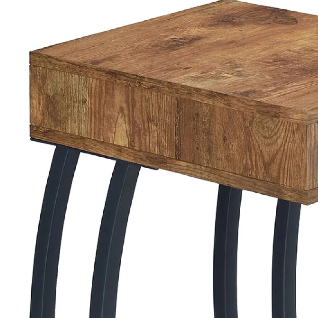 Troy Accent Table with Power Outlet Antique Nutmeg