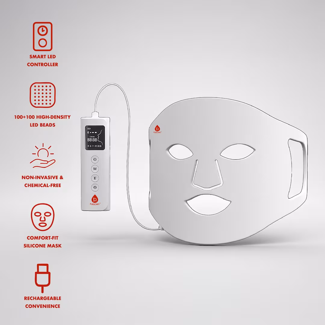 PURSONIC  LED Light Therapy Mask with Smart Controller