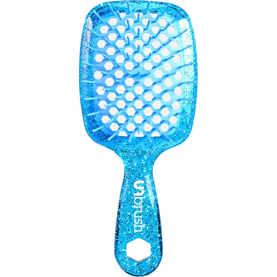 Detangling Hair Brush Mini Glitter - Sapphire