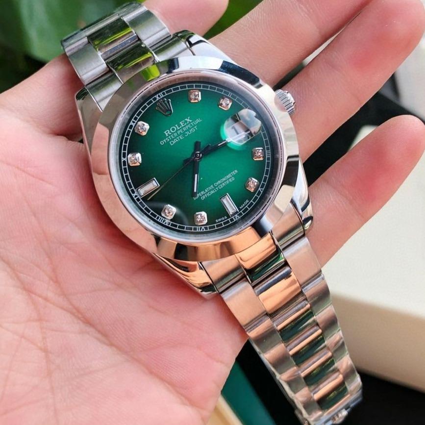 Rolex Watch DATEJUST 41 SMOOTH BEZEL STAINLESS STEEL DIAMOND NUMERALS