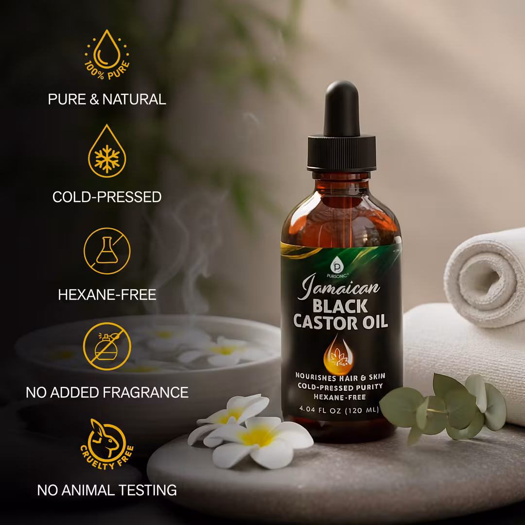 PURSONIC  Jamaican Black Castor Oil
