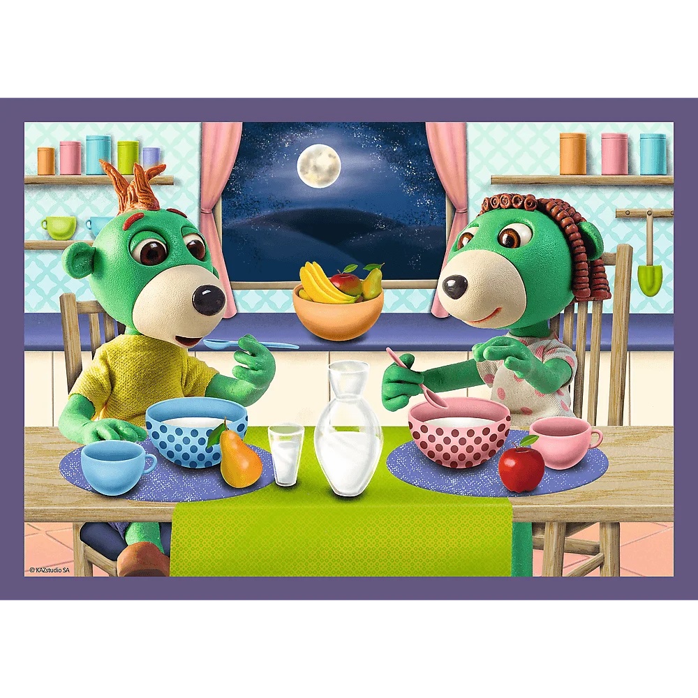 Puzzle 4W1 Rodzina Treflików Trefliki Przed Snem - Dobranoc, Trefliki Na Noc