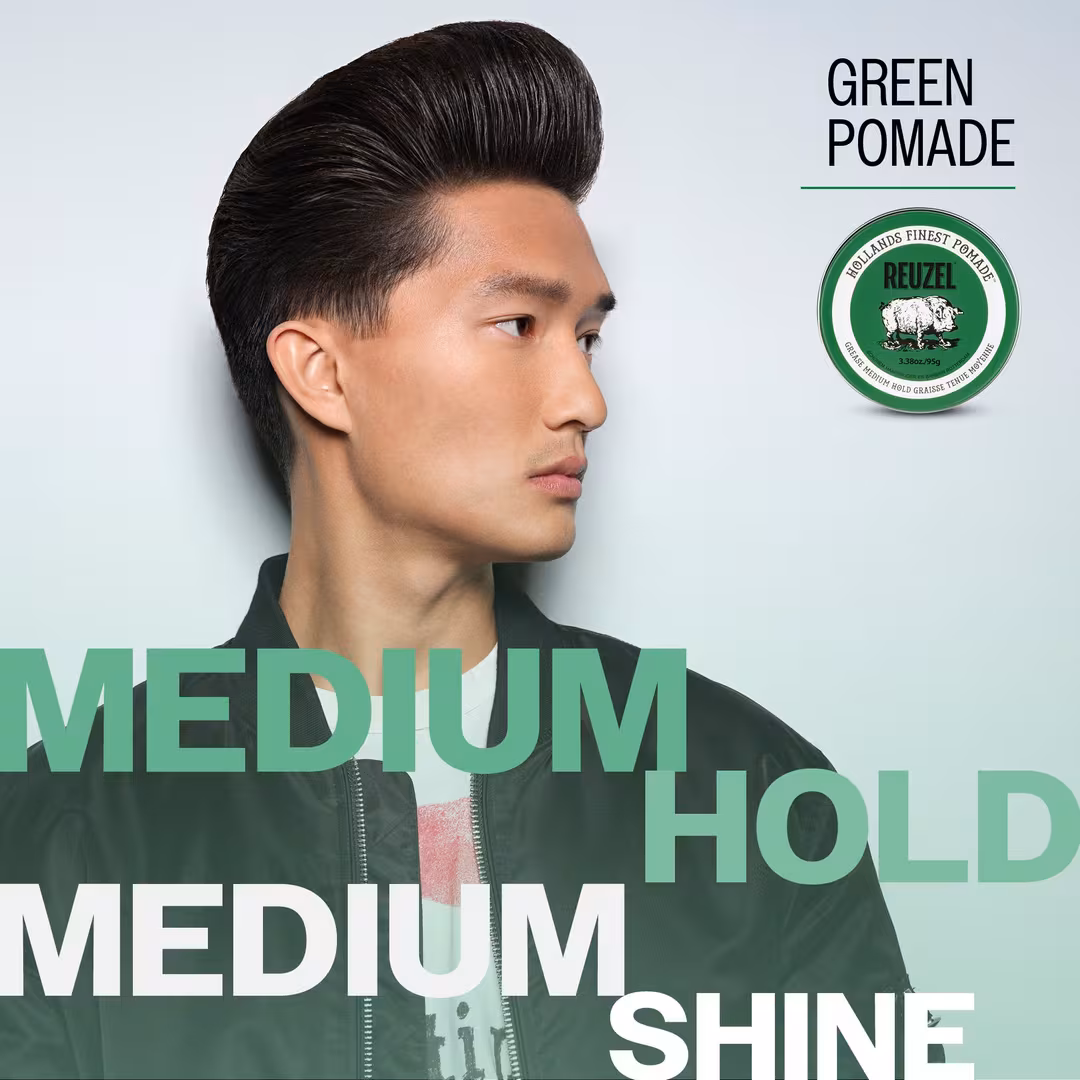 REUZEL  Green Grease Pomade Oil-Based Medium Hold