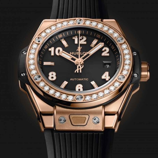 Replica Hublot Big Bang Men Automatic Black Rubber Watch 485.OX.1180.RX.1204