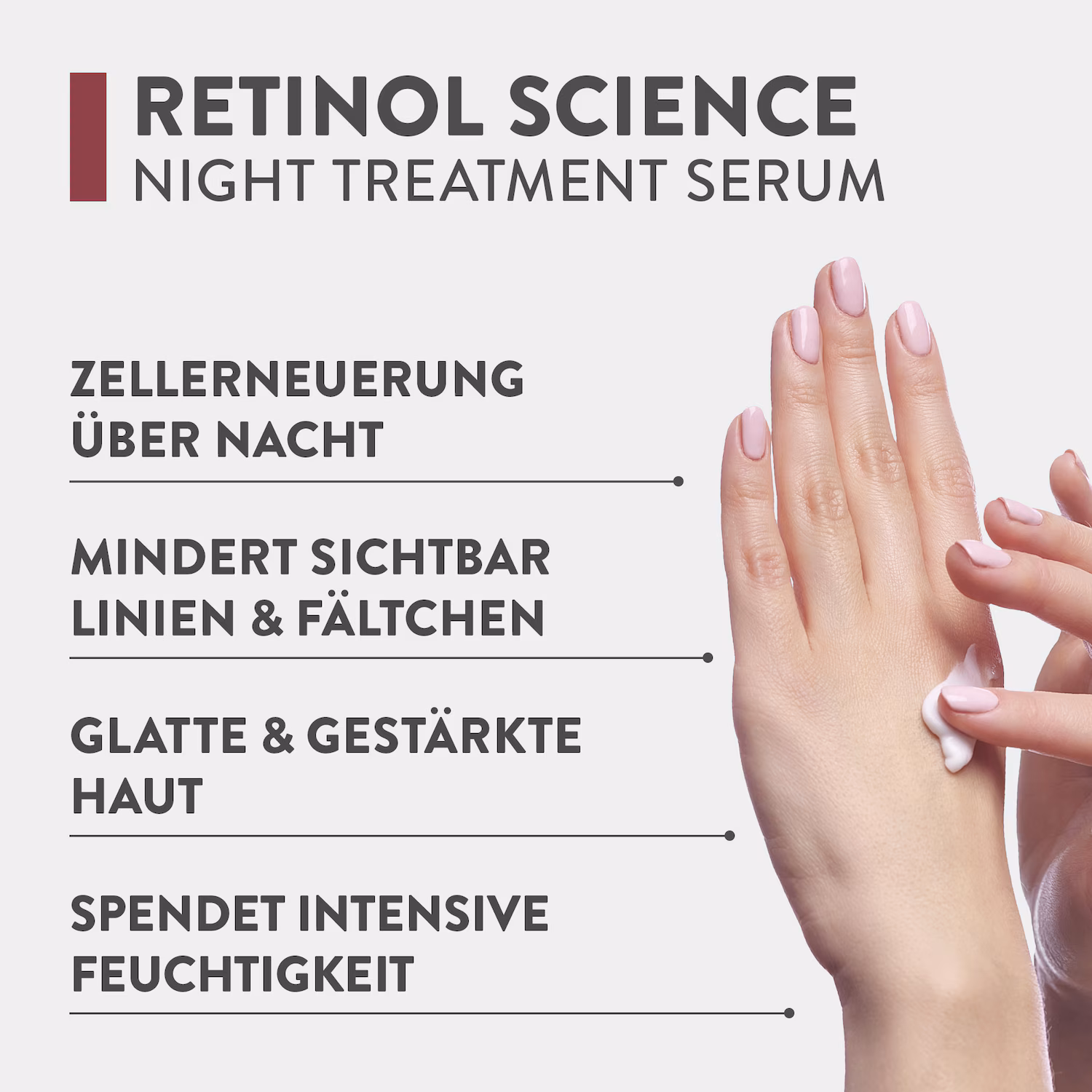 Retinol-Serum für glattere & erneuerte Haut über Nacht