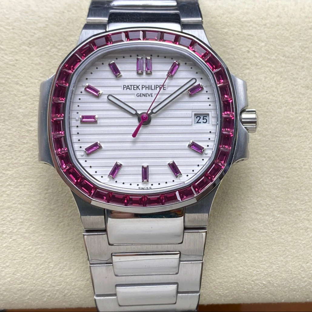 PATEK Watch Nautilus 35.2mm Silver Pink Diamond
