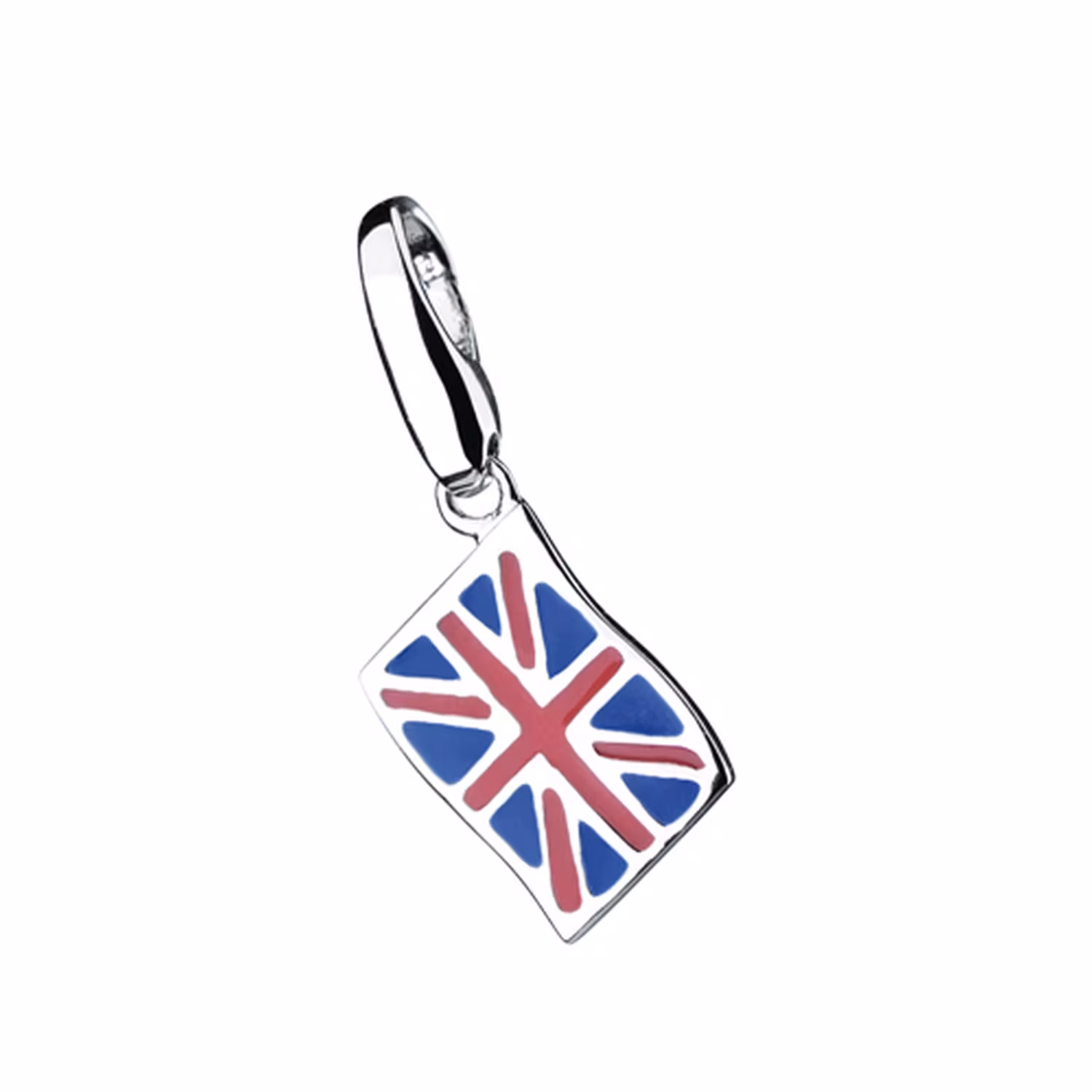 Charm England-Flagge, Silber 925