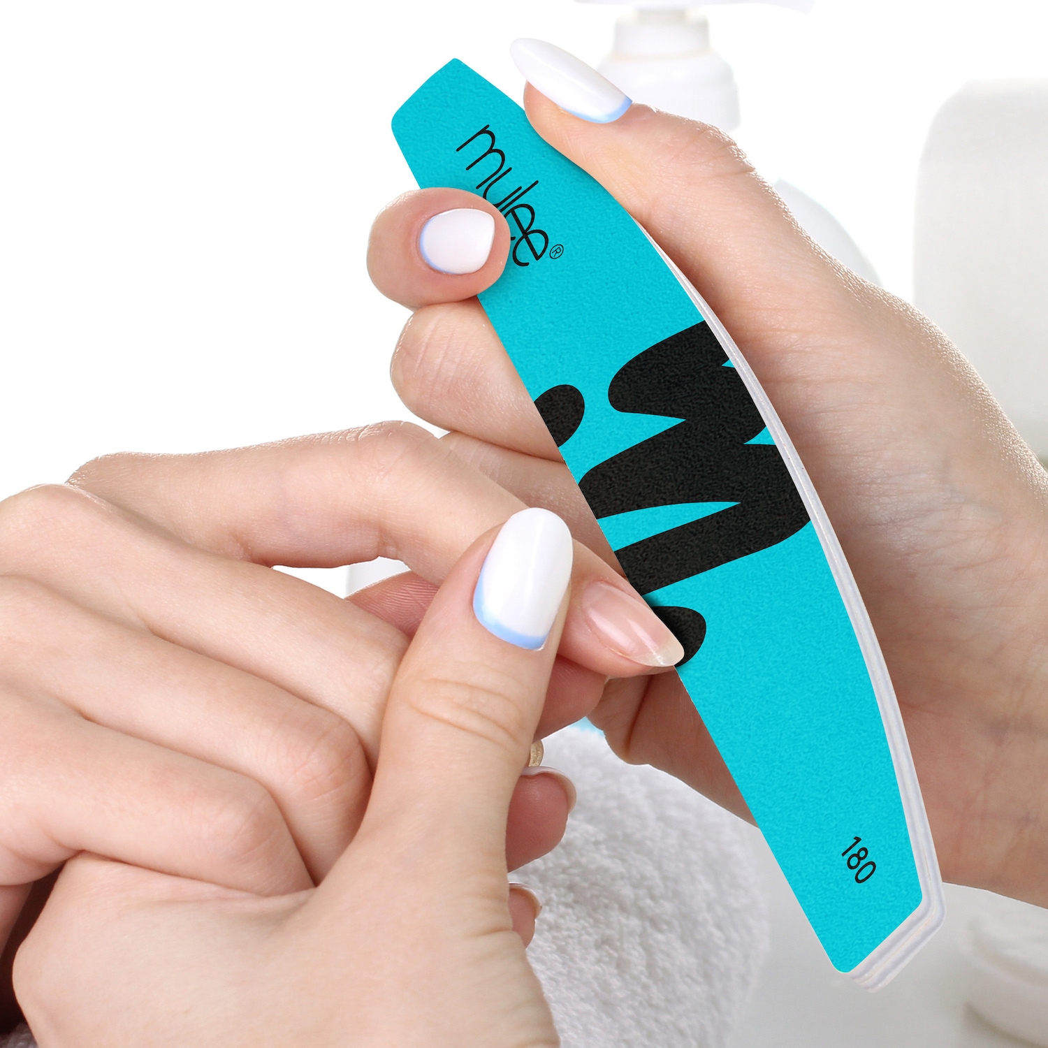 2 doppelseitige Schaumstoff-Nagelfeilen - 100/180
