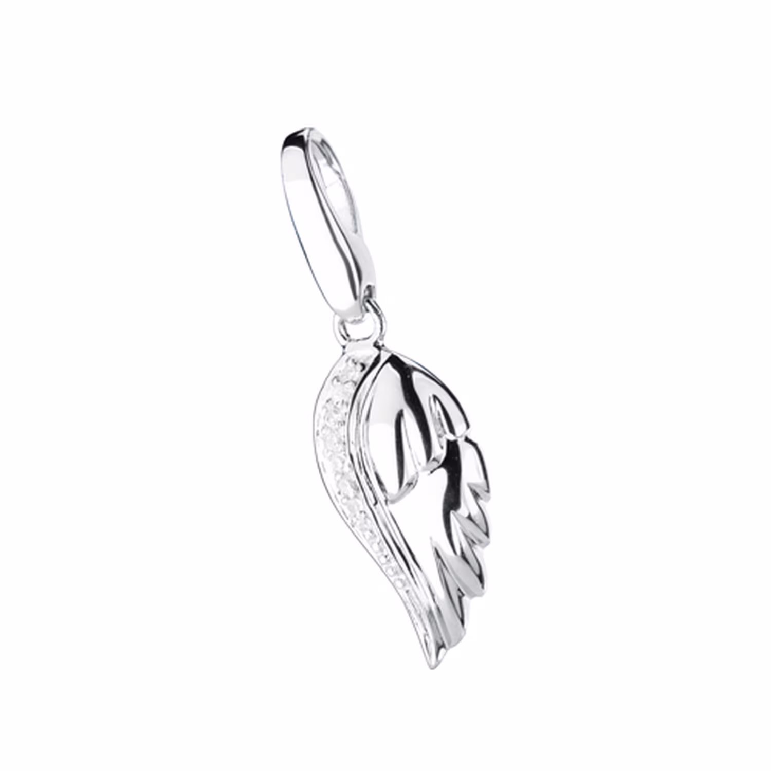 Charm Engelsflügel mit Zirkonia, Silber 925