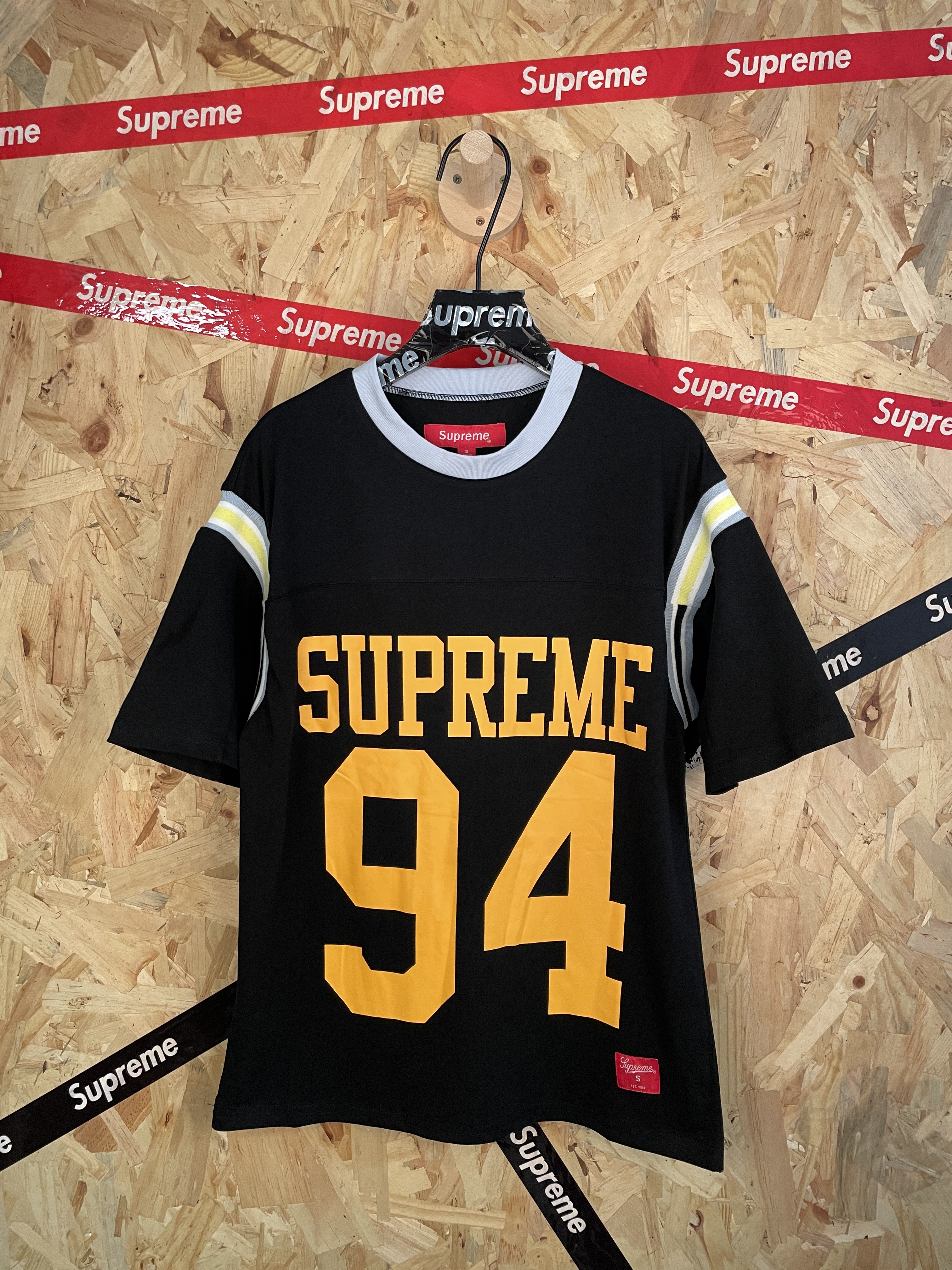 Yellow 94 digital print jersey short-sleeved T-shirt