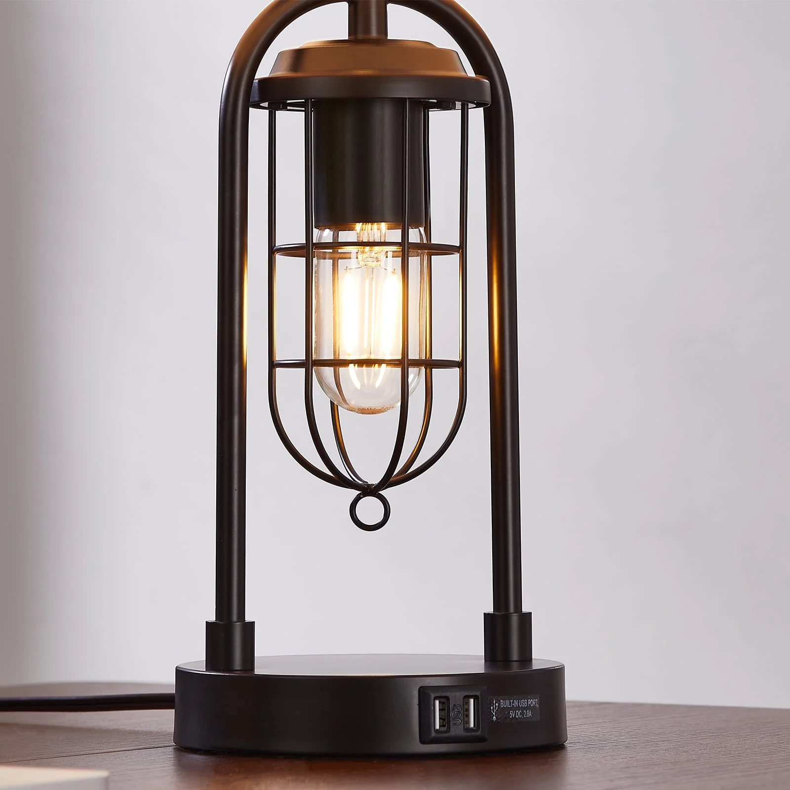 KYRID 21’?Table Lamps Set of 2 with USB Port and Night Light, Modern Farmhouse Side Table Lamp with White Drum Shade, Painted Bronze Finish (Bulbs Included)