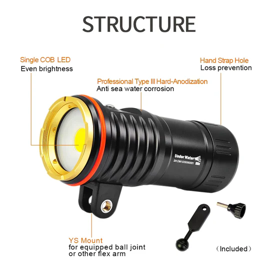 ARCHON DM10 5500K 2700lumen diving photoraphy light