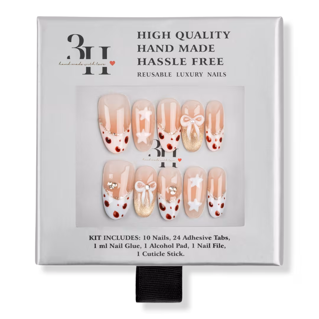 3H Nails  Starlet - Medium Oval Press-On Nails
