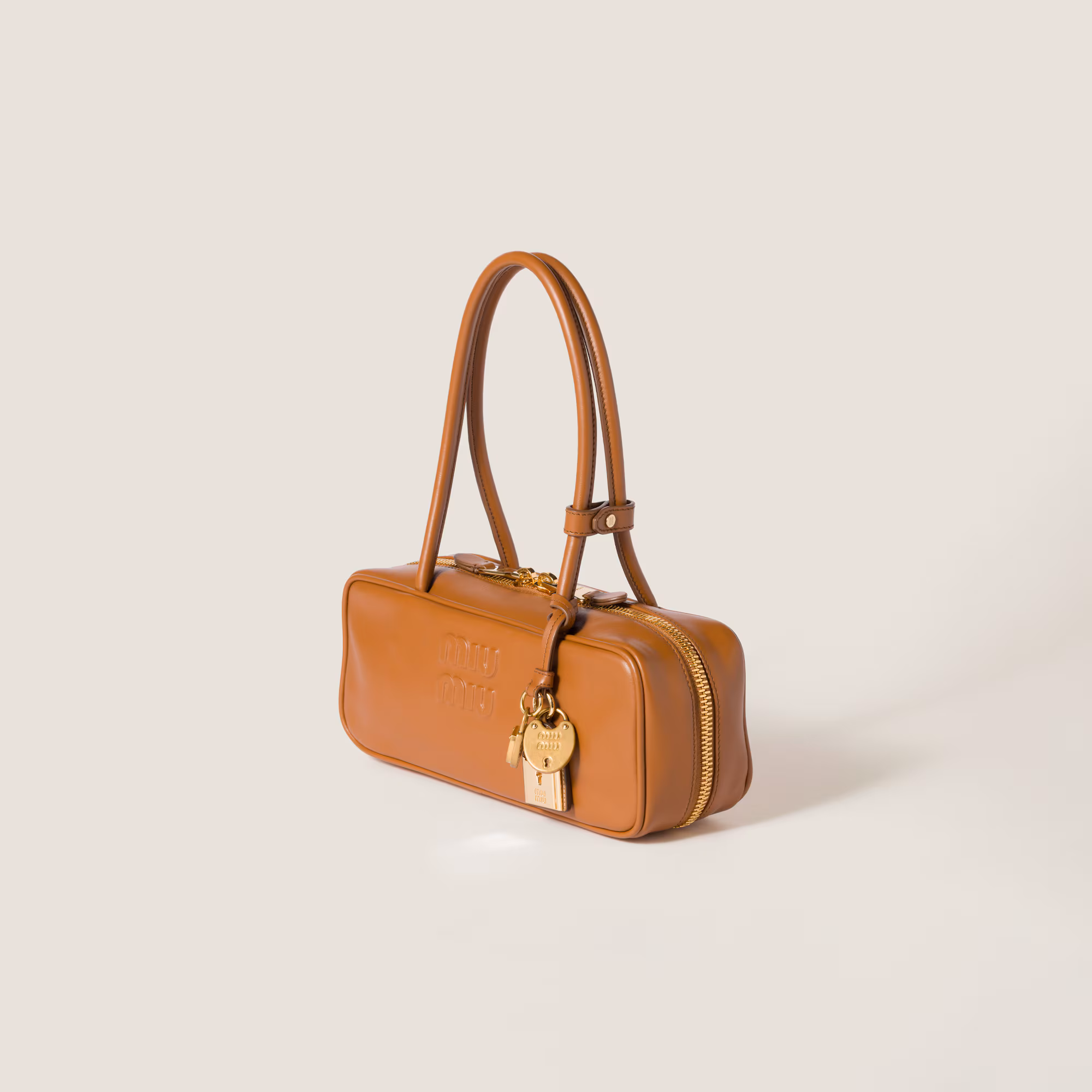 Beau leather bag Cognac