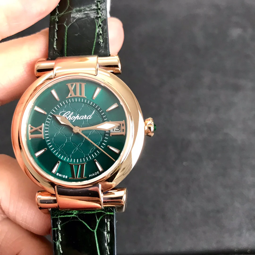 Chopard Watch Impepiale 36mm Pink Gold Dark Green Dial
