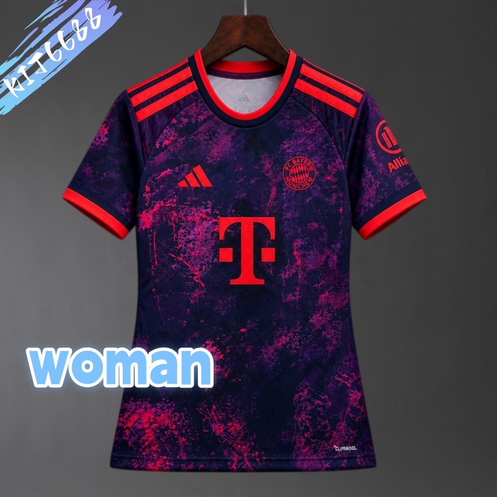 woman 2025/2026 Bayern Munich Third Away Football Shirts  (woman)