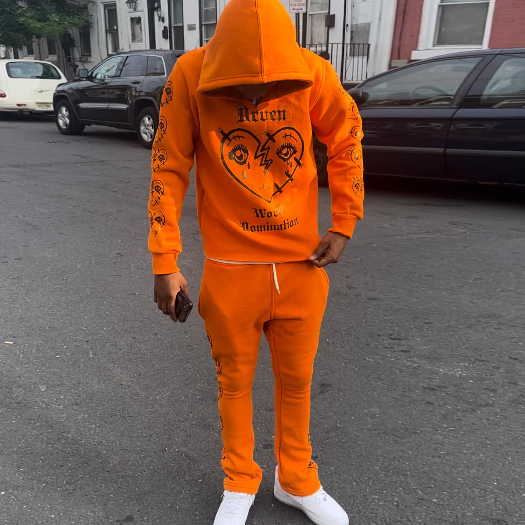 Casual Fashion Love Hoodie Sports Suit