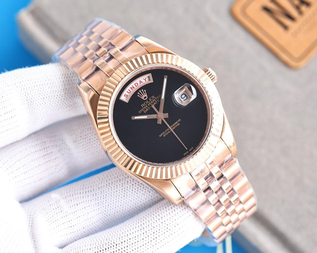 Rolex Watch DAY-DATE 41 CUSTOM BLACK DIAL NO NUMERALS Watch