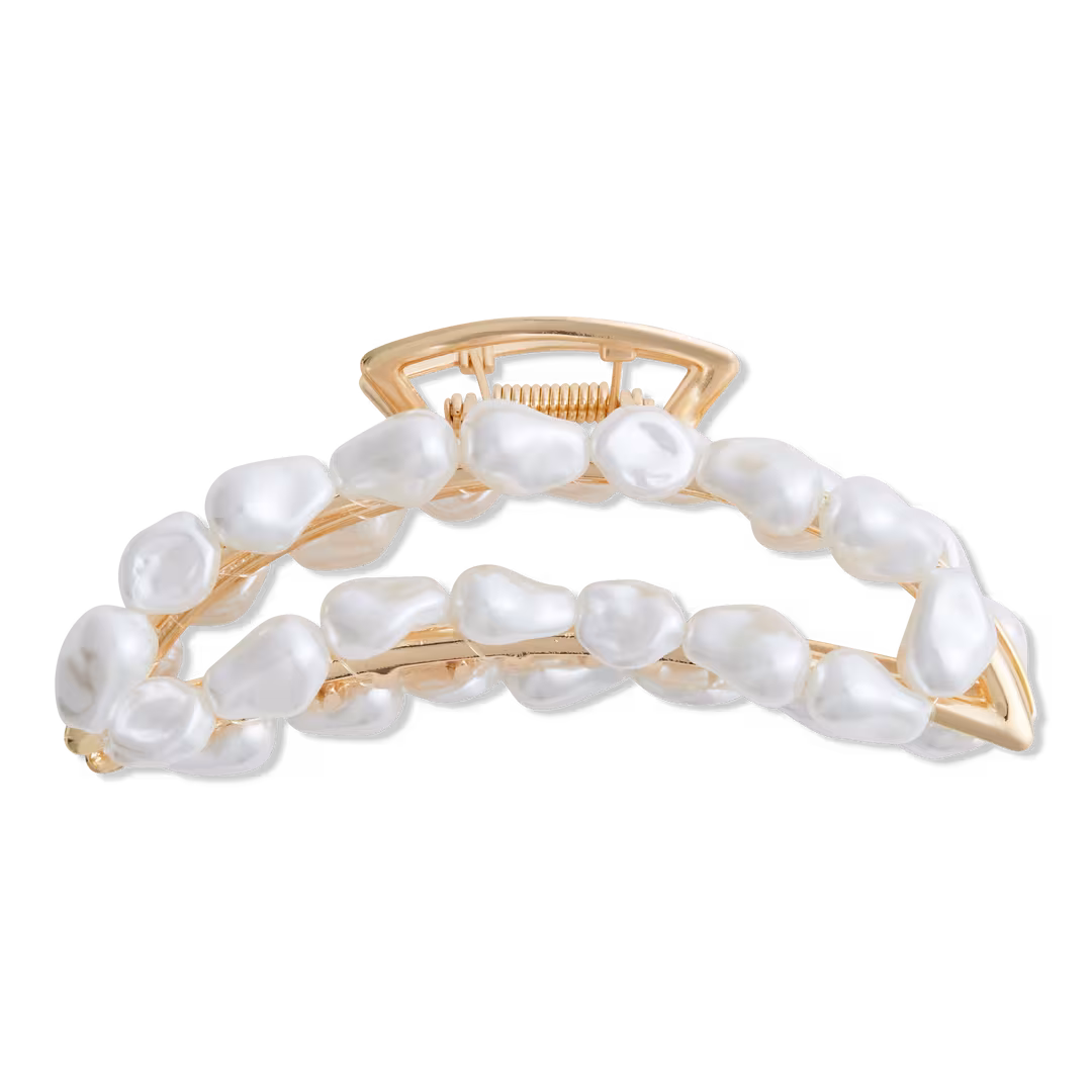 Product-obsessed  Embellished Faux Pearl Claw Clip