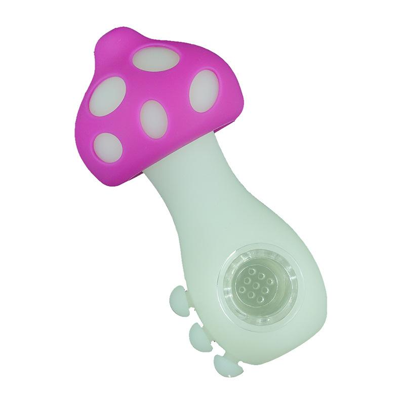 Luminous Mushroom Silicone Pipe