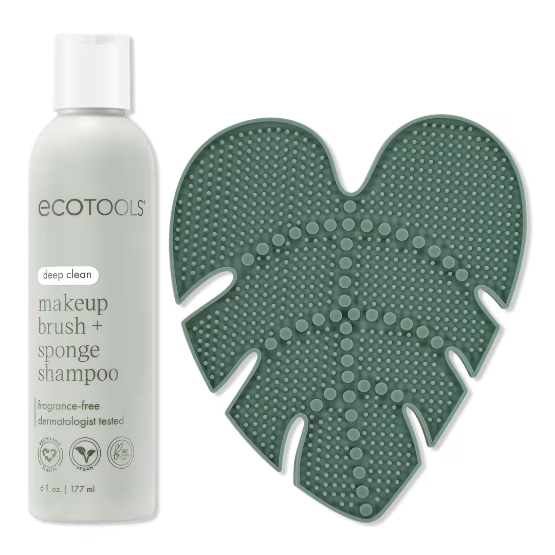 EcoTools  Sponge Shampoo + Makeup Brush Cleaner Pad Bundle