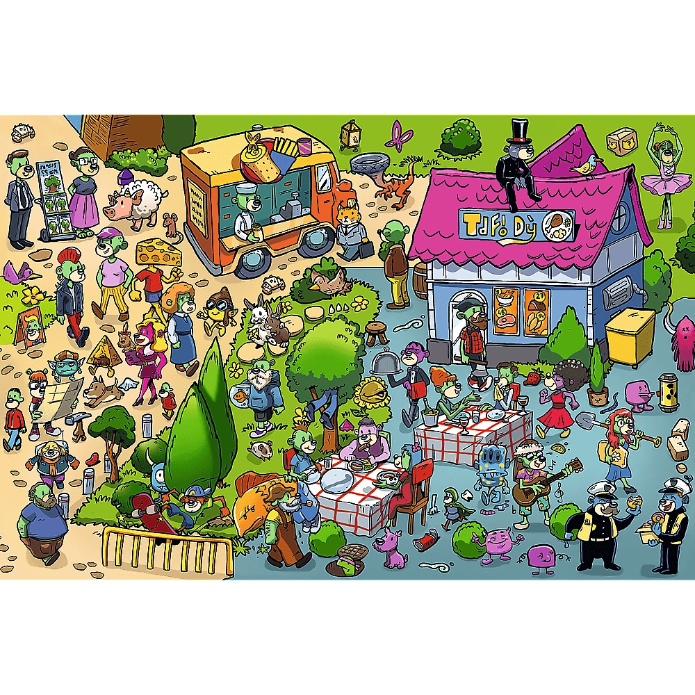 Puzzle Rodzina Treflików 160 El. 40-Lecie Trefl - Trefliki Celebrują