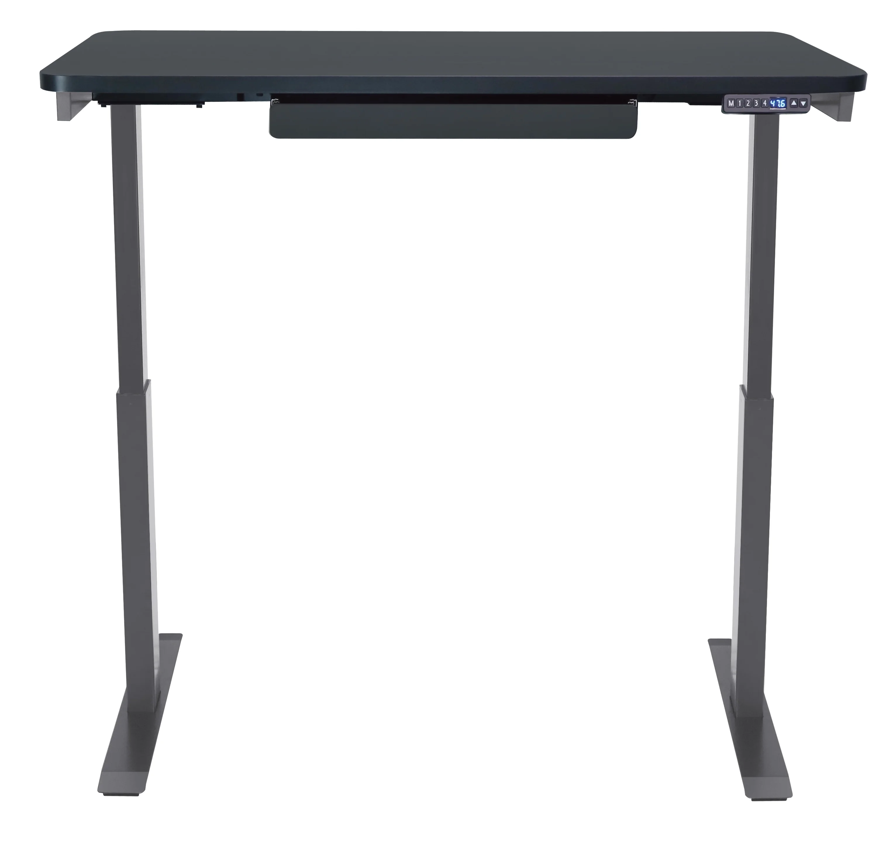 Motionwise Black Electric Height Adjustable Standing Desk, 24?x48", Height Adjustable 28"-48" with 4 pre-set height adjustments and USB Charge Port, Multiple Colors