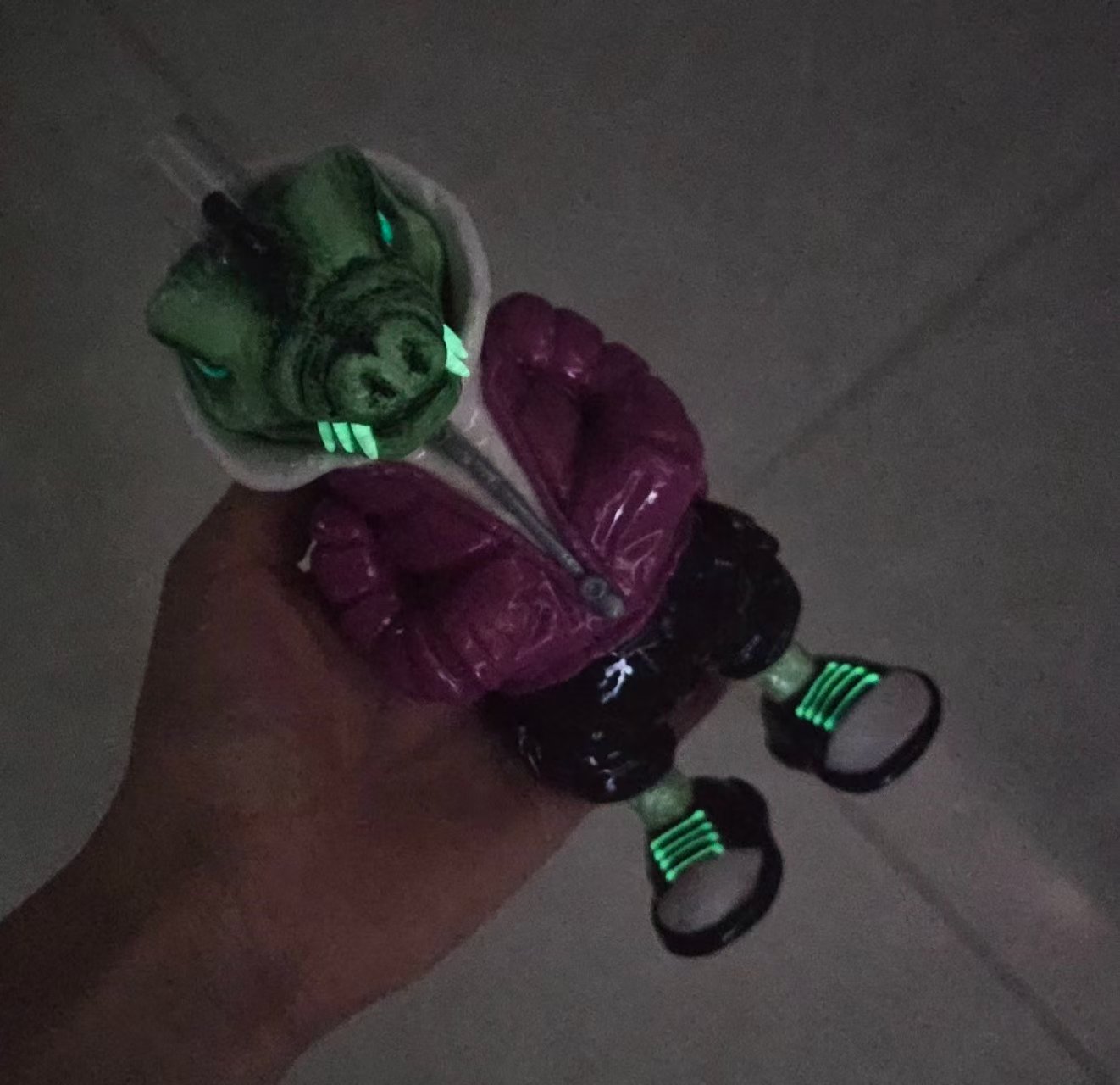 Dinosaur mini dab rig 6.9-inch cartoon glass bong