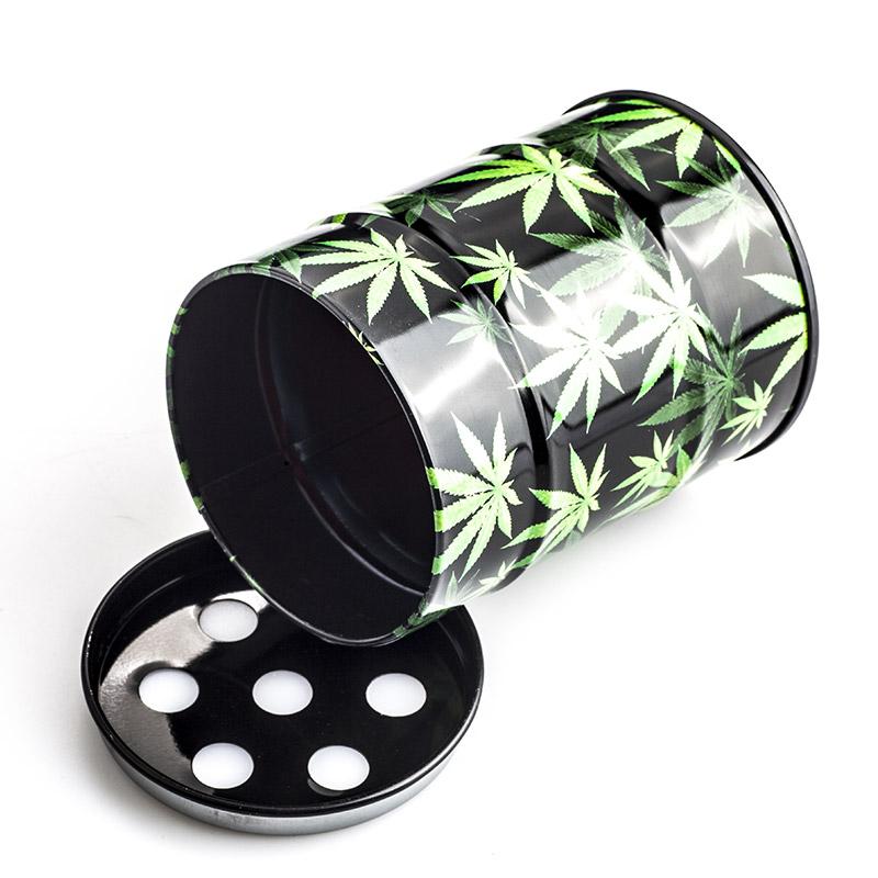 Oil Drum Shaped Tin Ashtray (Random Pattern)