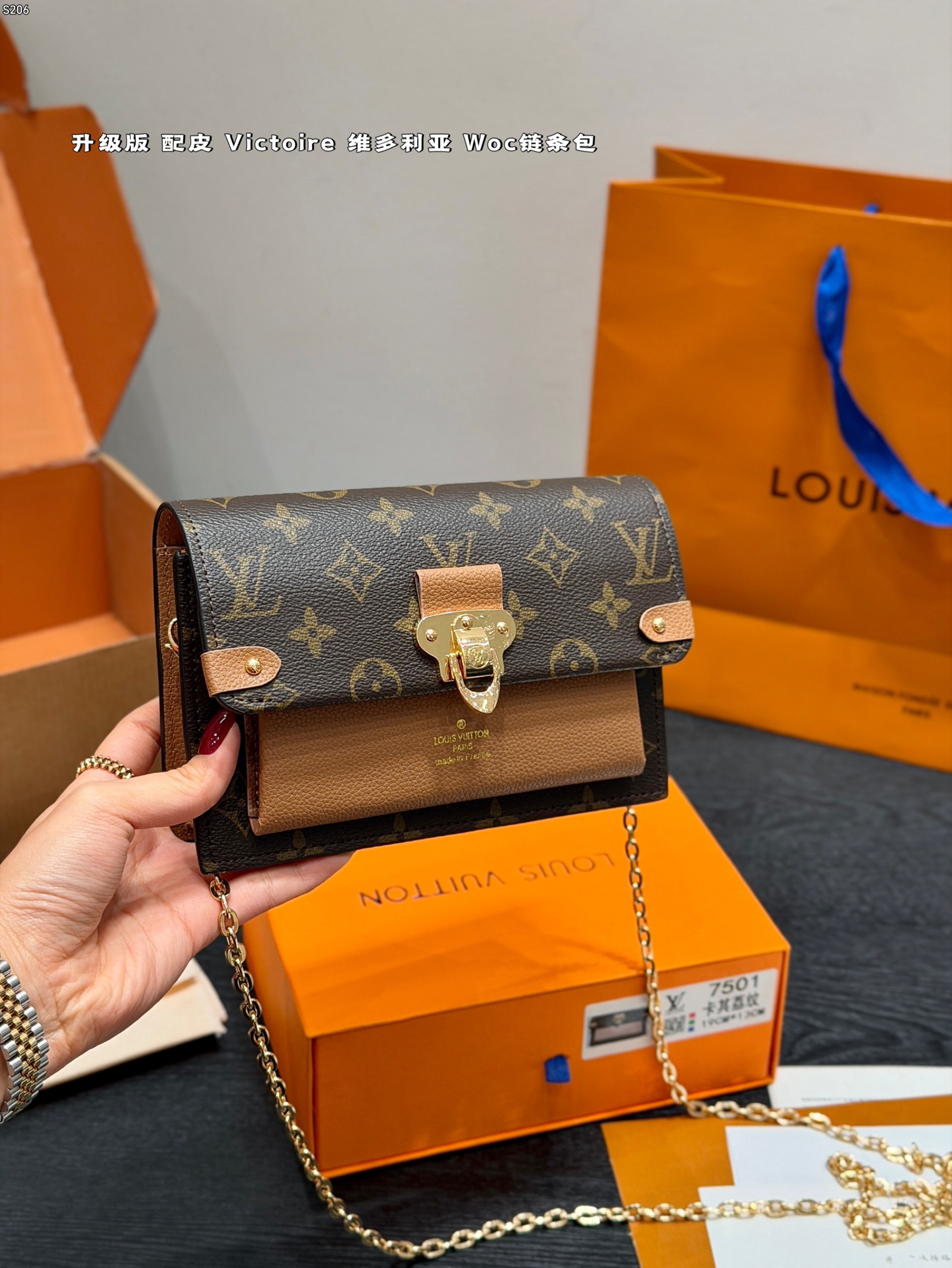 LV Vavin Chain Wallet Monogram Bag