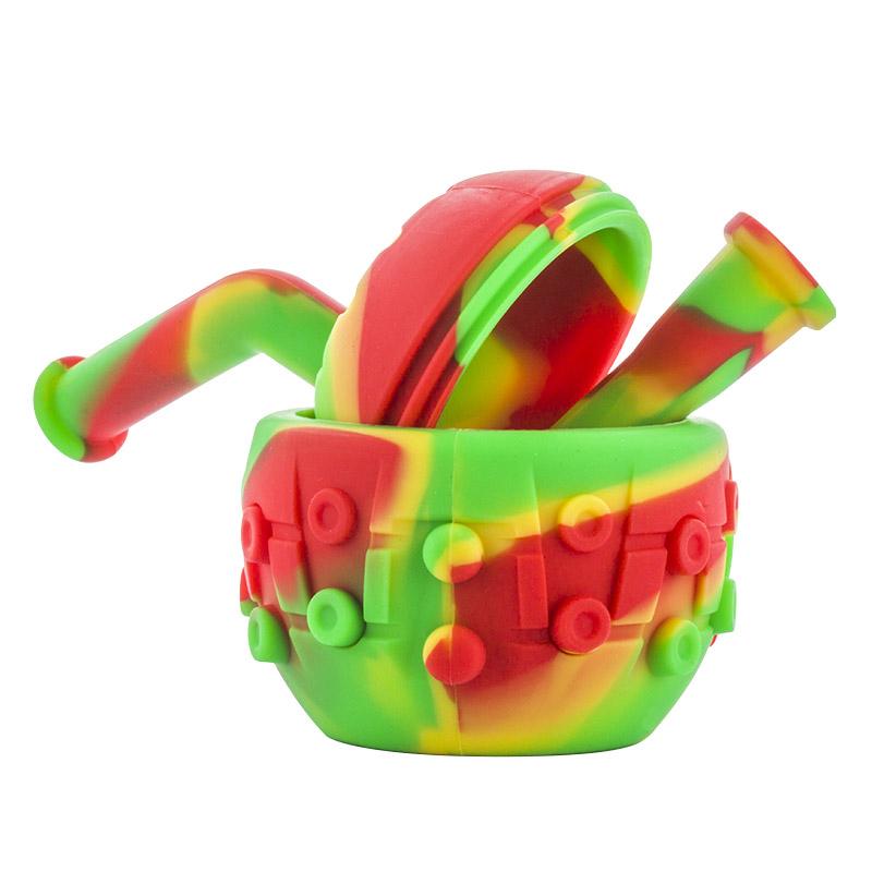 6 Silicone Mechanical Ball Dab Rig (Random Color)