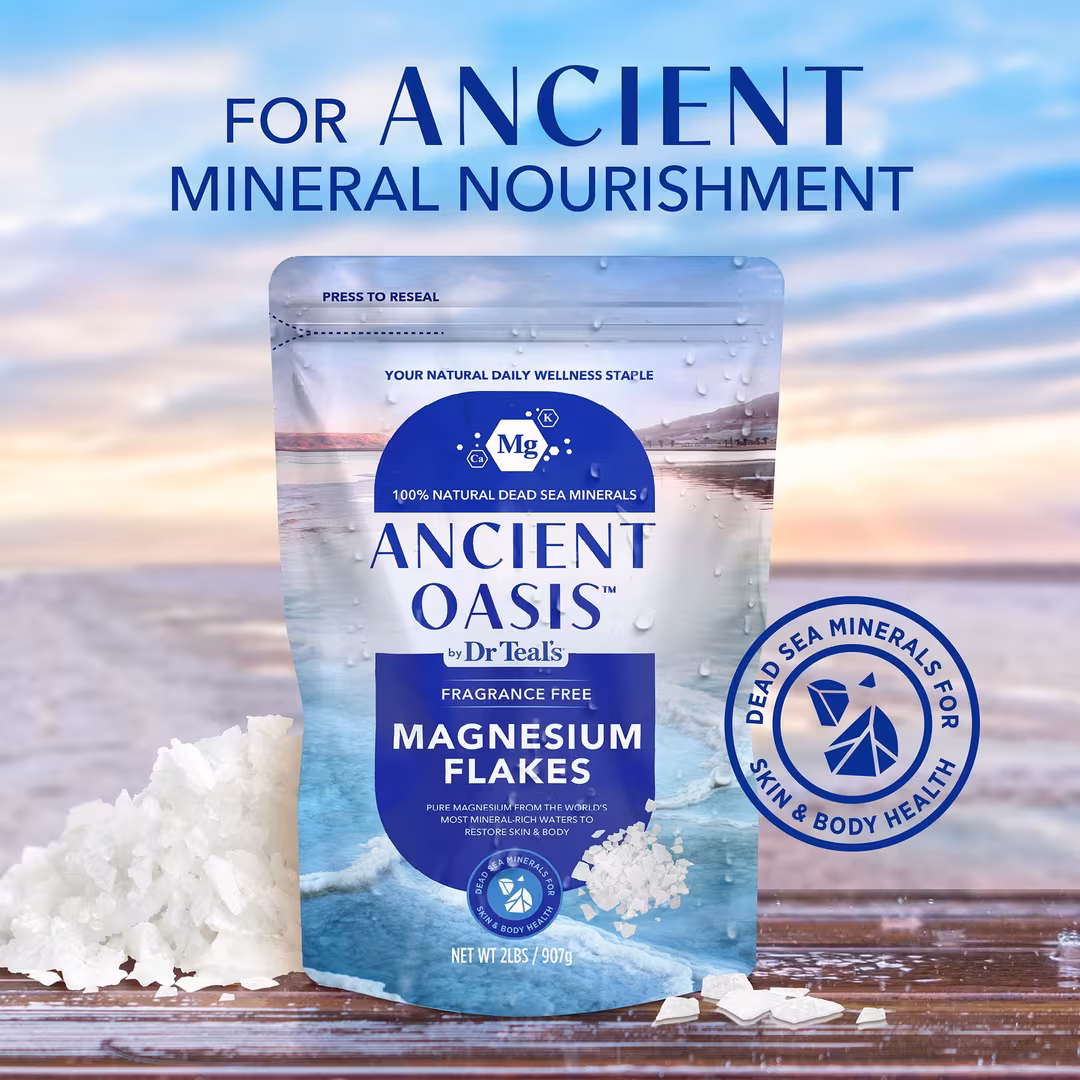 Dr Teal's  Ancient Oasis Fragrance Free Magnesium Flakes