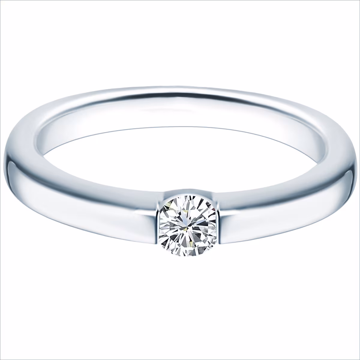 Ring aus Sterling Silber in silber mit Zirkonia