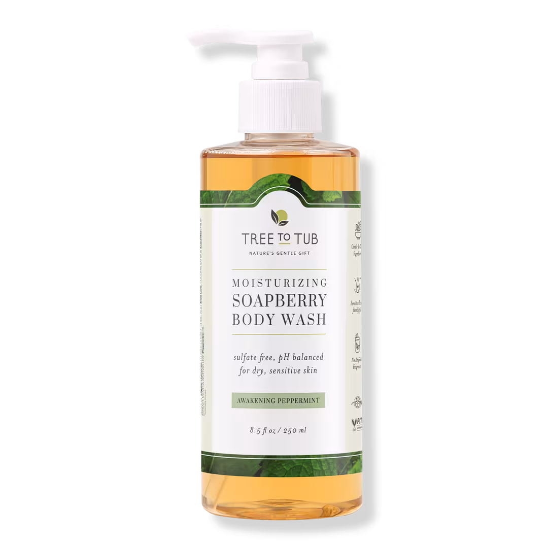 Tree To Tub  Soapberry Moisturizing Body Wash in Peppermint Scent for Dry & Sensitive Skin